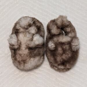 Brown Bunny Baby Slippers Size 3-6Months